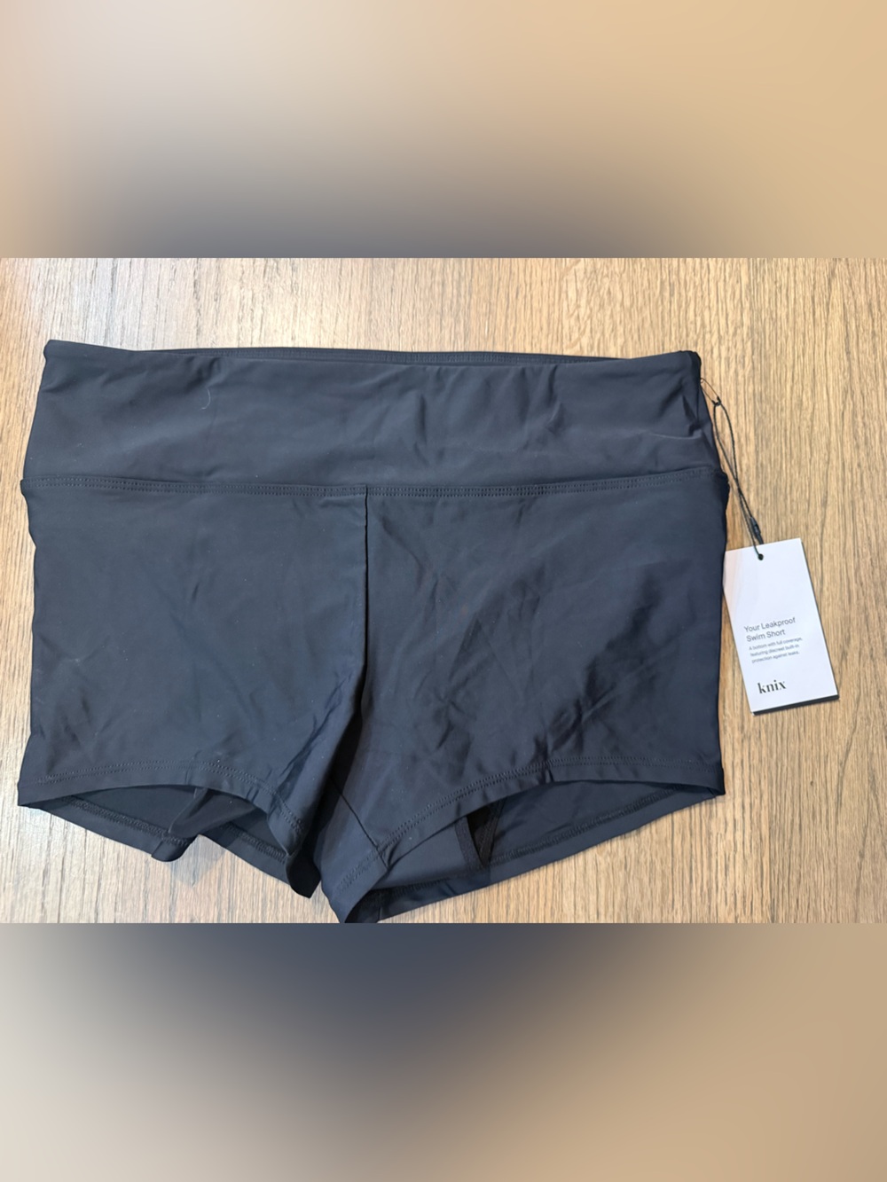 New Knix Leakproof Swim Shorts-Black-Size Medium